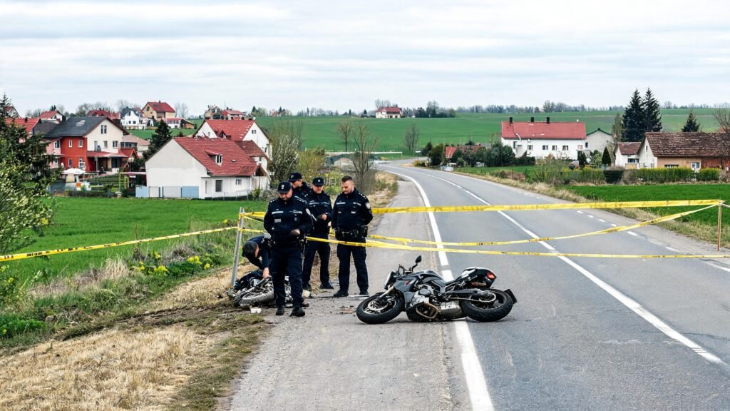 Śmiertelny wypadek na DK52. Nie żyje 27-letni policjant jadący motocyklem do pracy